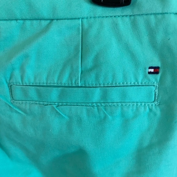 TOMMY HILFIGER Women’s Chino Shorts High Waist US 8 Turquoise Cotton Like New - Picture 7 of 7